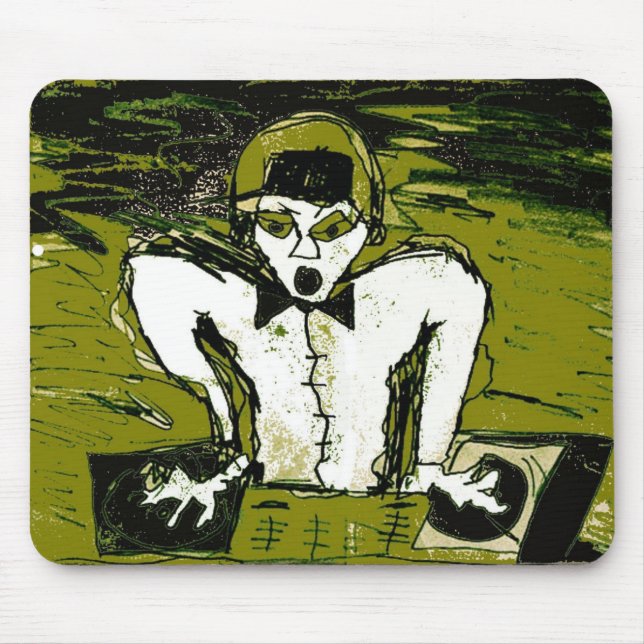 Mousepad corte desenho dj grafite (Frente)