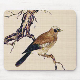 Mousepad Corte japonês de uma Finch, Brown e Beige