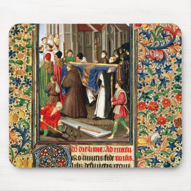 Mousepad Cortejo fúnebre com sepultura-escavadores (Frente)