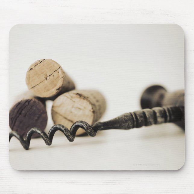 Mousepad Cortiça de vinho com saca-rolhas (Frente)