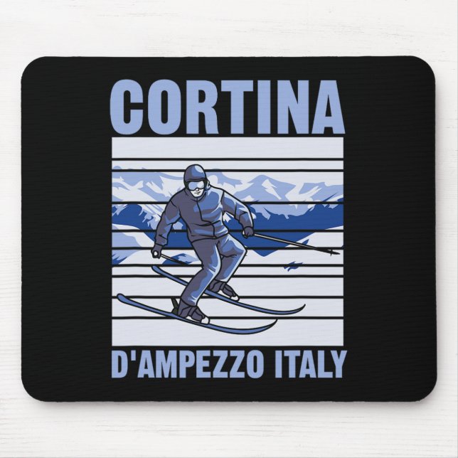 Mousepad Cortina D'ampezzo Itália Esqui  (Frente)