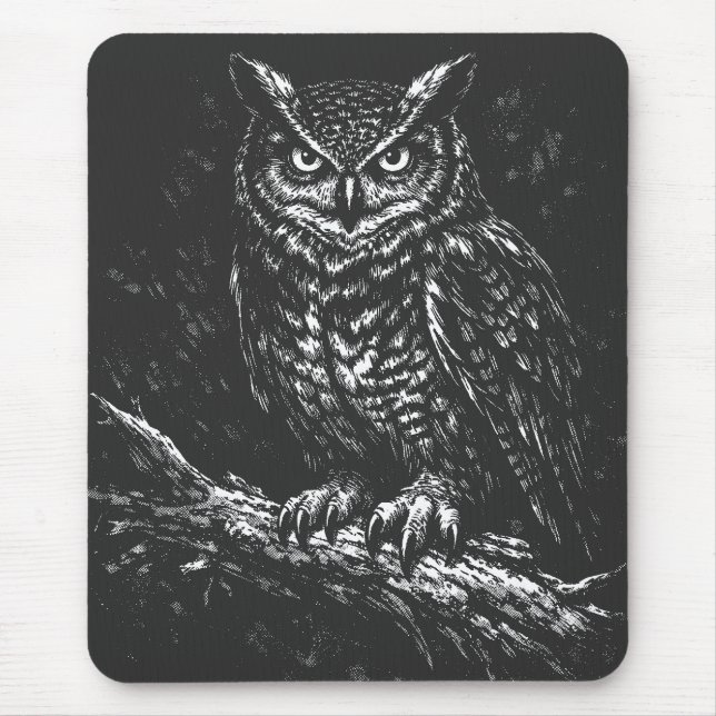 Mousepad Coruja-americana — by BurnsInHell (Frente)