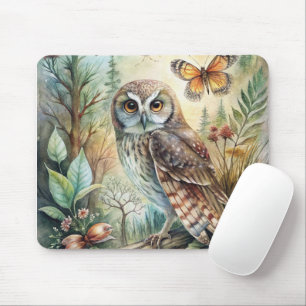 Mousepad Coruja Boêmia da Floresta