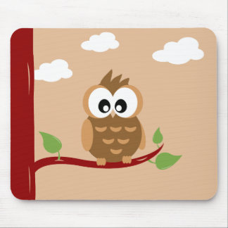 Mousepad Coruja bonita com olhos brilhantes