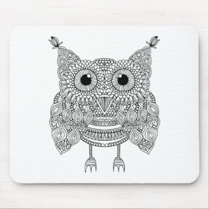 Mousepad Coruja bonito do Doodle