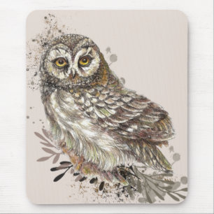 Mousepad Coruja-branca, Notepad-Natureza de Aves Aquáticas
