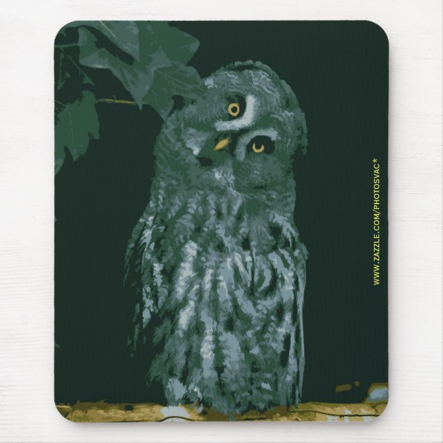 Mousepad Coruja Cinzenta Grande (Frente)
