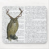 Coruja com Antlers simples 2