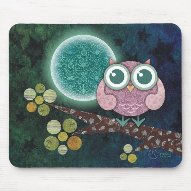 Mousepad Coruja da meia-noite (Frente)