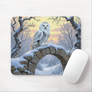Mousepad Coruja-das-neves em Arco de Pedra