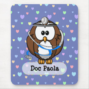 Mousepad coruja de documentos de paginação