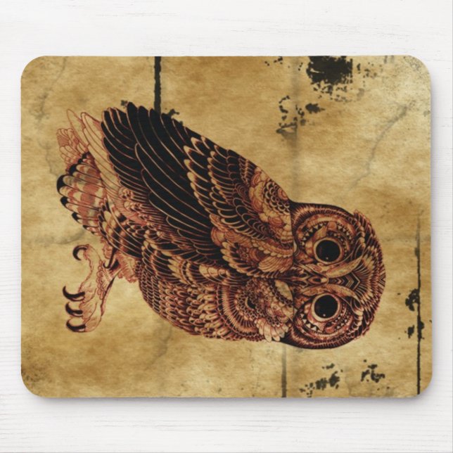 Mousepad Coruja do vintage (Frente)