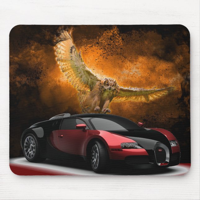 Mousepad Coruja e Carro (Frente)