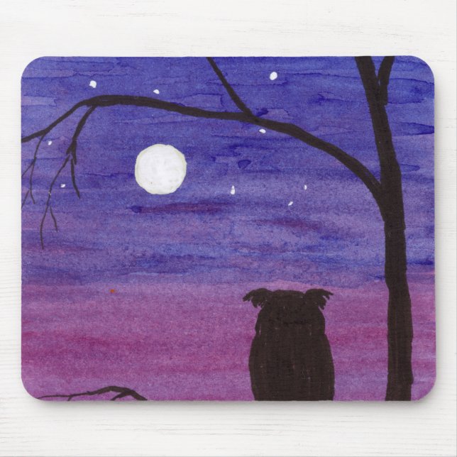 Mousepad Coruja e Lua Cheia (Frente)