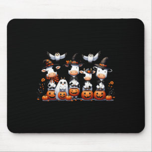 Mousepad Coruja Fantasma Vaca Animais do Dia das Bruxas Vac