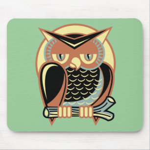 Mousepad Coruja retro do estilo