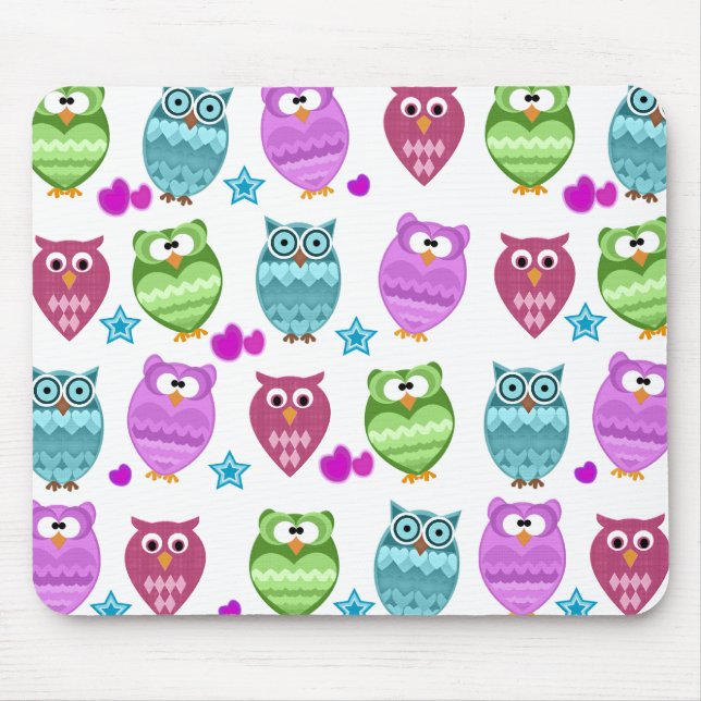 Mousepad corujas bonitos (Frente)
