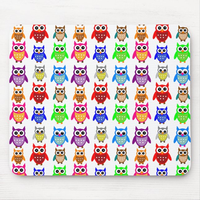 Mousepad corujas bonitos (Frente)