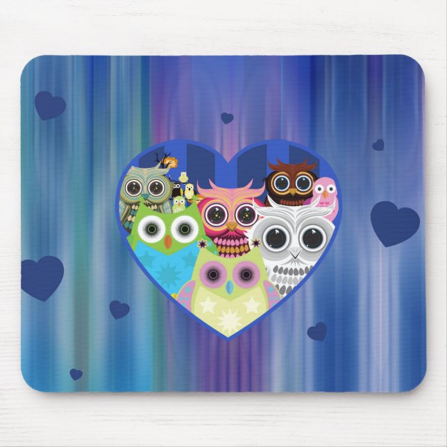Mousepad Corujas de Amor (Frente)
