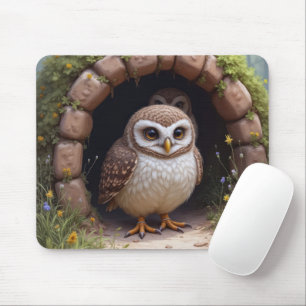 Mousepad Corujas enterradas em uma caverna
