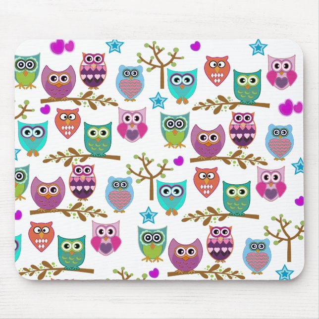 Mousepad corujas felizes (Frente)