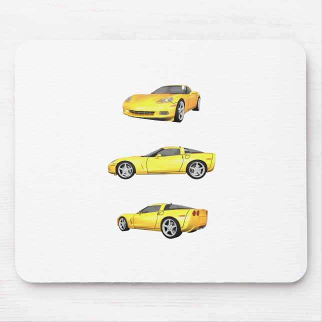 Mousepad Corvete Amarelo: (Frente)