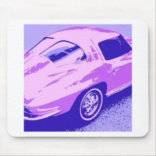 Mousepad Corvette de Janela de Divisão Clássica Roxo