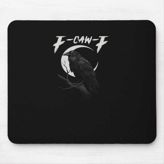 Mousepad Corvo Engraçado Estilo Clássico Retro (Frente)