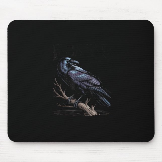 Mousepad Corvo, F-Caw-F Pássaro Engraçado Citação Engraçada (Frente)