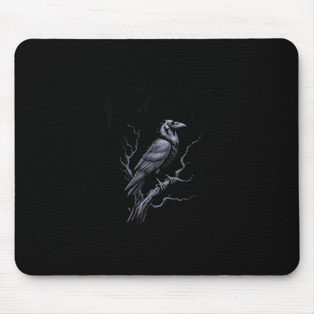 Mousepad Corvo F-Caw-F Pássaro Engraçado Dizendo Humor Meme (Frente)