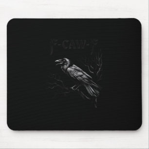 Mousepad Corvo, F-Caw-F Pássaro Retro Clássico