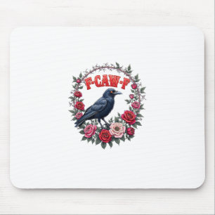 Mousepad Corvo Gótico Divertido Halloween F Croa F Vintage