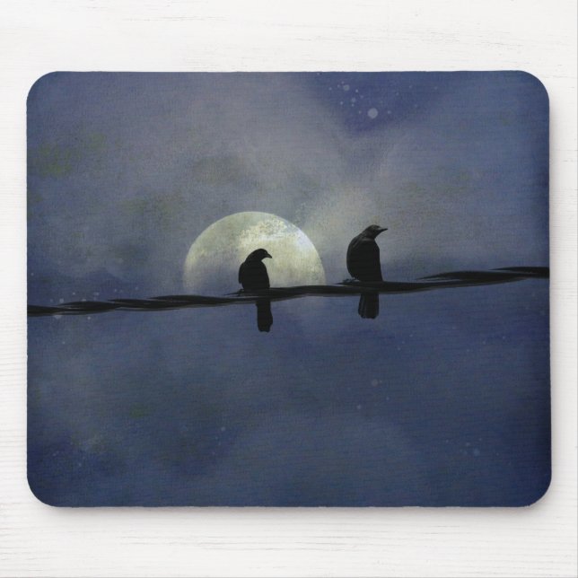 Mousepad Corvos E O Misterioso Céu Noturno (Frente)