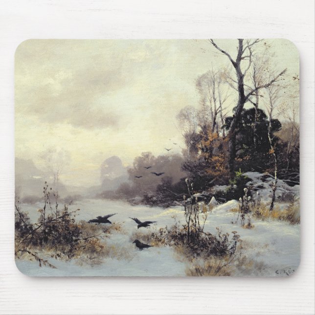 Mousepad Corvos em um inverno Paisagem, 1907 (Frente)