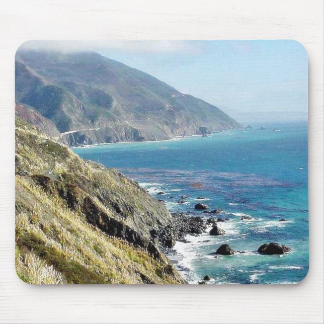 Mousepad Costa 4 das ondas de oceano da praia (Frente)