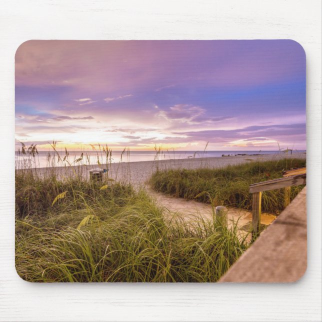 Mousepad Costa da praia de Nápoles e oceano calmo | Florida (Frente)