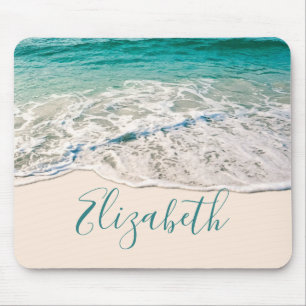 Mousepad Costa da praia do oceano para adicionar seu nome
