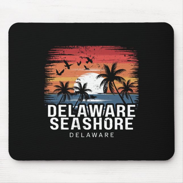 Mousepad Costa de Delaware Delaware Surfando Surfista  (Frente)