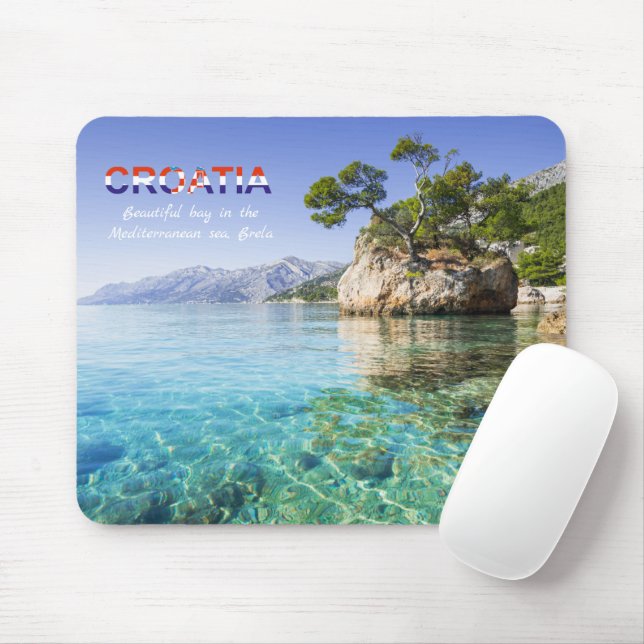 Mousepad Costa marítima perto de Brela | Dalmácia | Croácia (Com mouse)