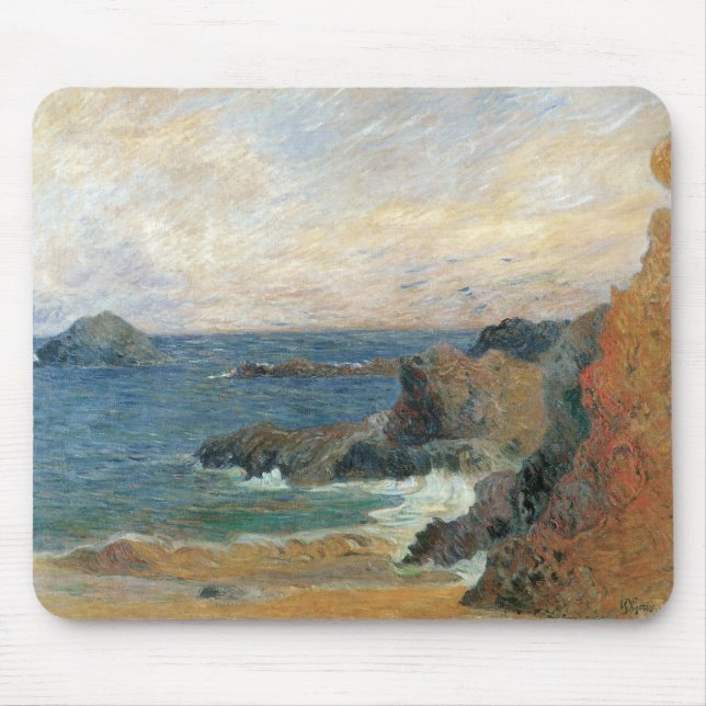 Mousepad Costa Rocky por Paul Gauguin, Impressionismo Vinta (Frente)