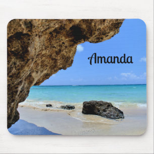 Mousepad Costa Tropical de Praia com Grande Rock