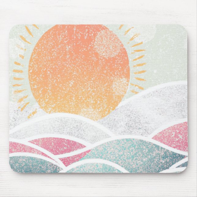Mousepad Costeira/praia/ensolarado (Frente)
