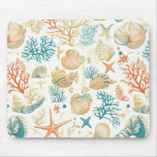 Mousepad Costeiro Russo - Capas de focas, Starfish, Recife