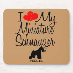 Mousepad Costume Adoro Minha Miniatura Schnauzer