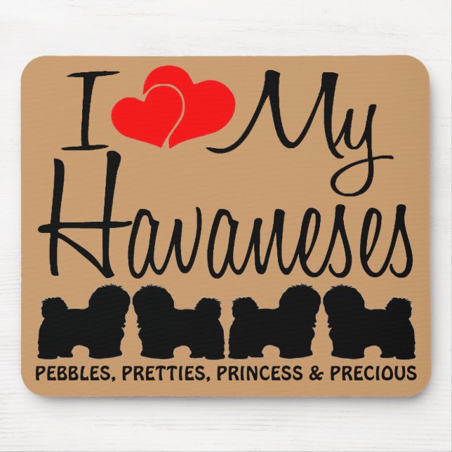 Mousepad Costume Amo Meus Quatro Havaneses (Frente)