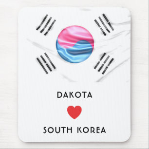 Mousepad Costume mim bandeira do coração de Coreia do Sul