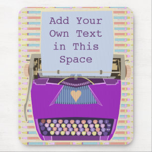 Mousepad Costume moderno do meio século roxo retro da