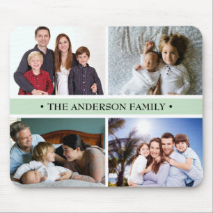 Mousepad Costume Pastel da colagem da foto do verde 4