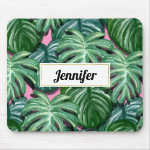 Mousepad Costume verde & luxúria da folha tropical das