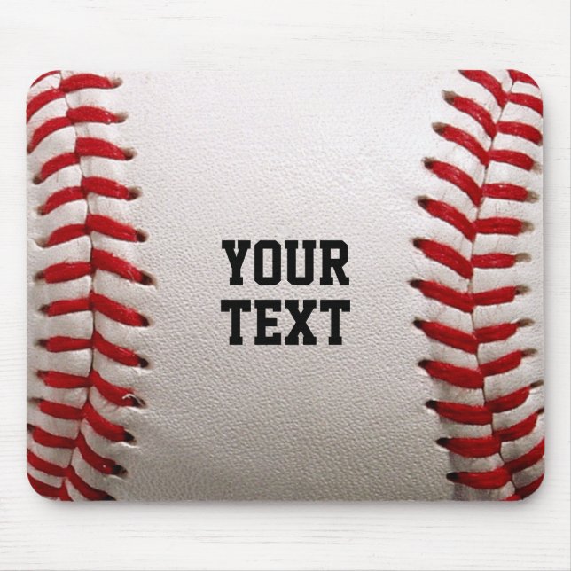 Mousepad Costura de Beisebol e Softbol com Texto Personaliz (Frente)